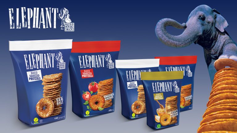 Η Diplomat Distributors Cyprus καλωσορίζει το νέο brand ELEPHANT  Τα Baked Squeezed Pretzels περιέχουν μόνο υψηλής ποιότητας υλικά, είναι vegan και πολύ απολαυστικά!